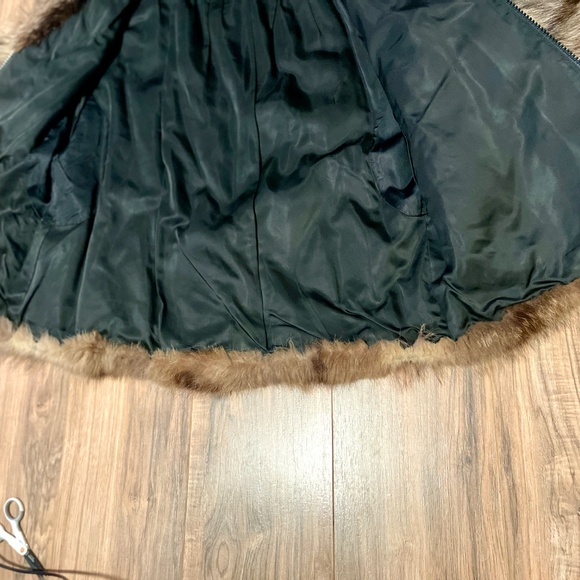 Custom 100% Real Fur vintage Coat waist length jacket - Picture 10 of 13